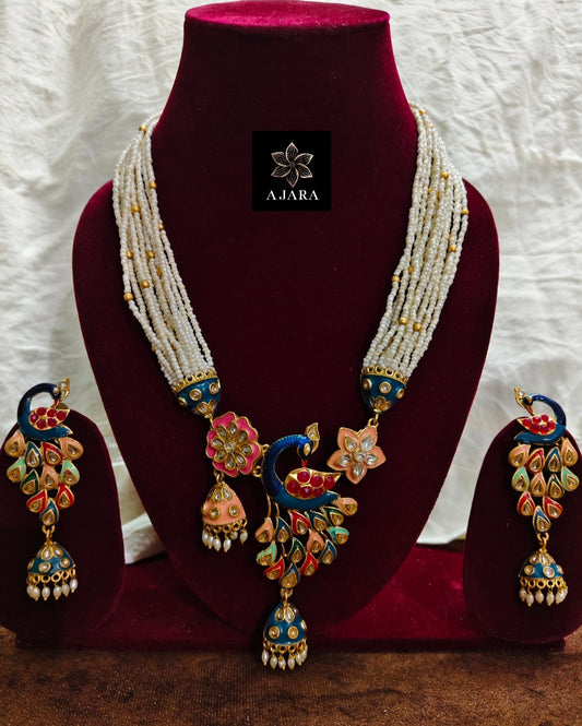 Elegant peacock beads haar