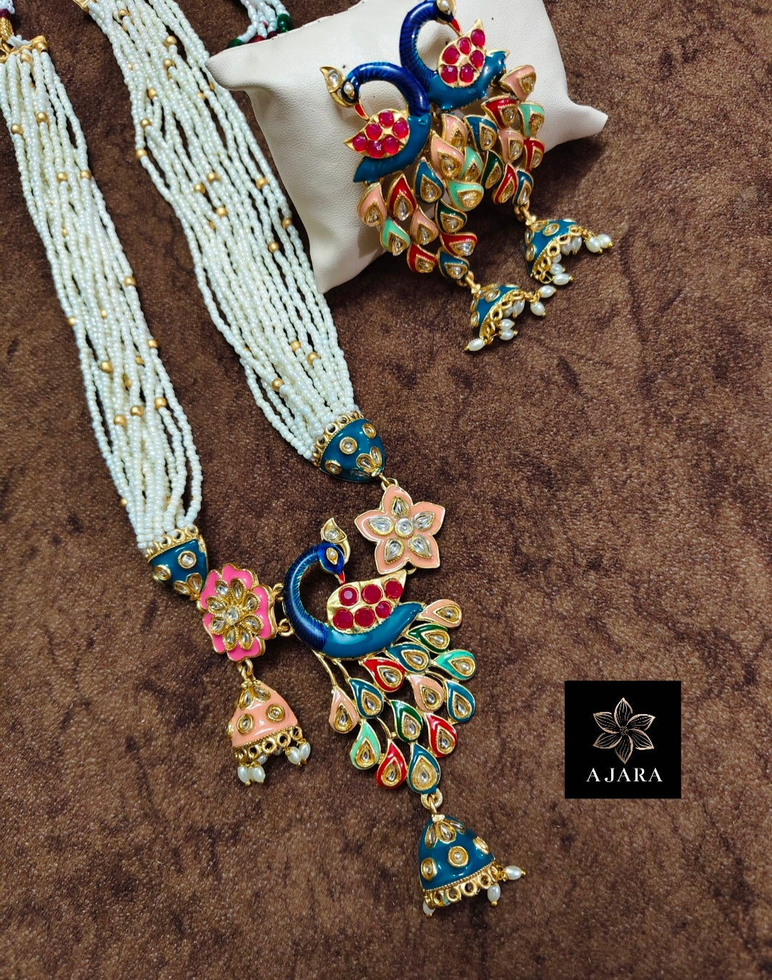 Elegant peacock beads haar