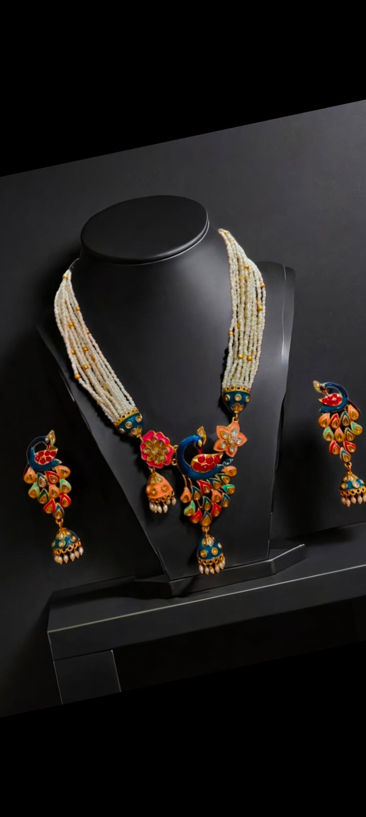 Elegant peacock beads haar